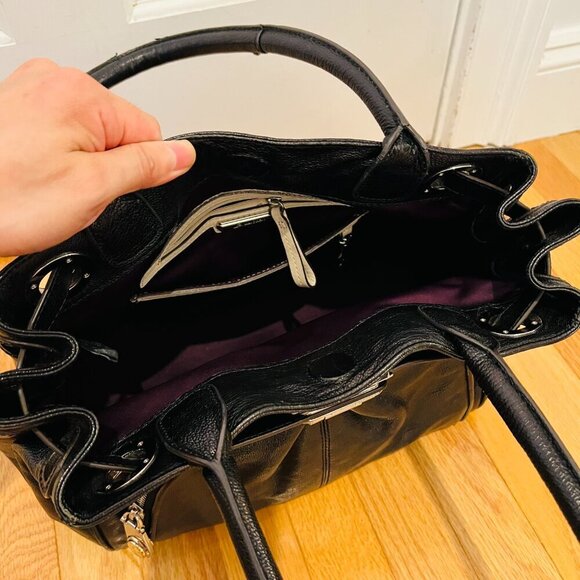 B. Makowsky black leather shoulder bag - Picture 10 of 16